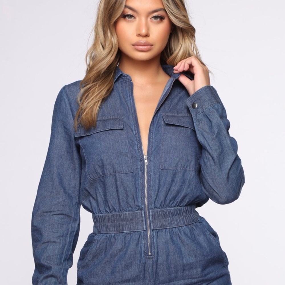 Janice Chambray Jumpsuit